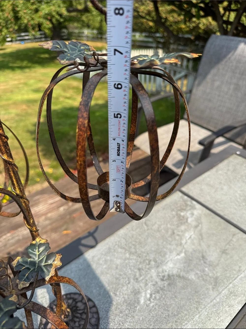 Metal Fall Votive Candle Decoration